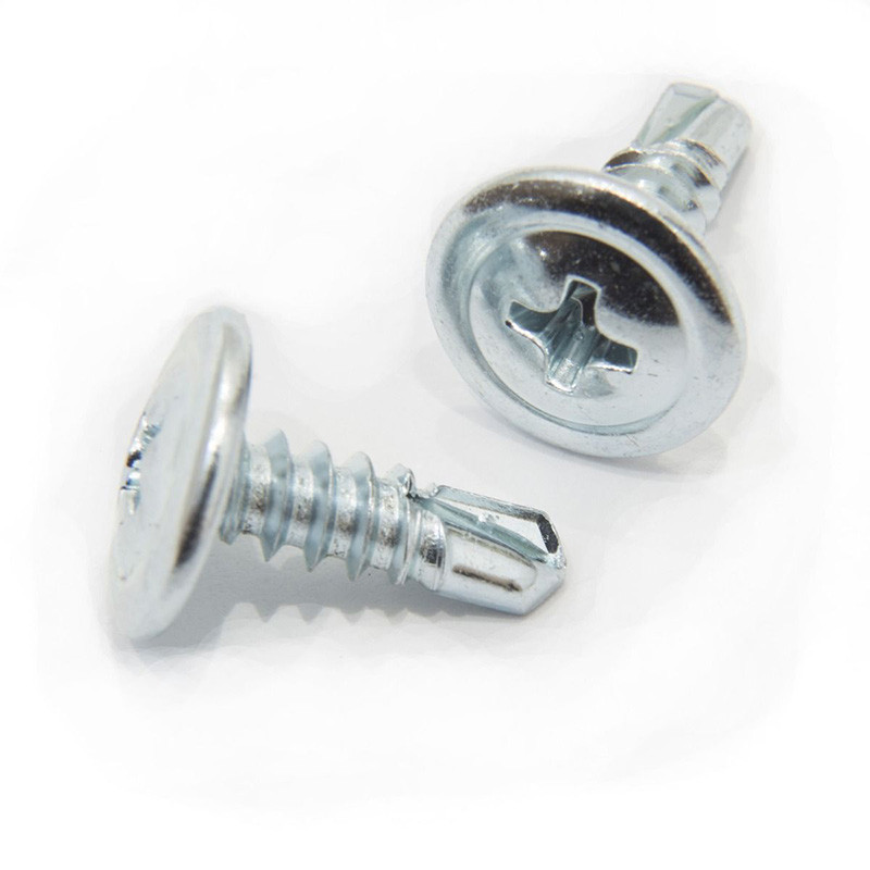 Round #2 Phillips Wafer Head Galvanized Self Drilling Screws M4.2 16mm Carbon Steel