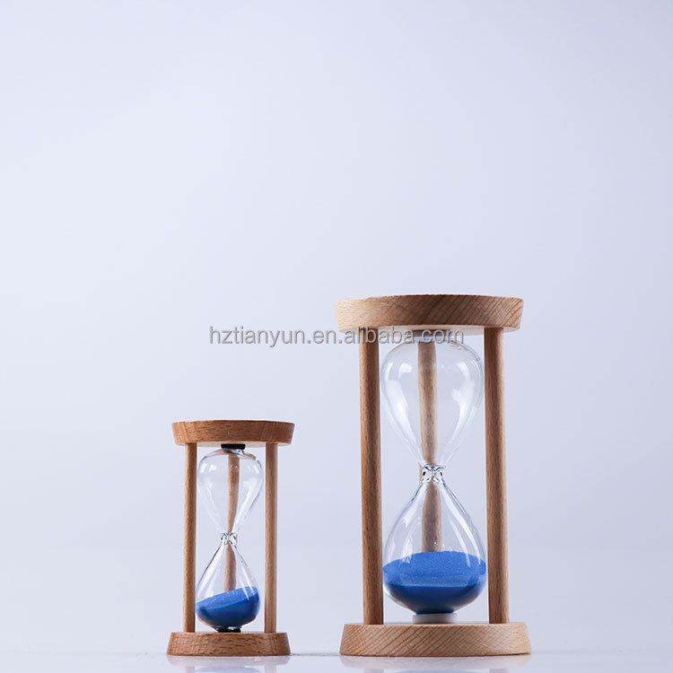 Nordic Wooden Hourglass 1 Minutes - 5 Minute Sand Timer Logo Customized
