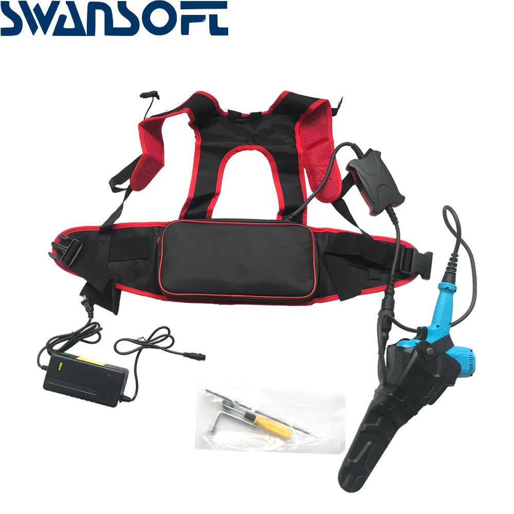 Swansoft 7" Wood Cutting Machine Single Hand 40V Battery Saws Electric Chainsaw