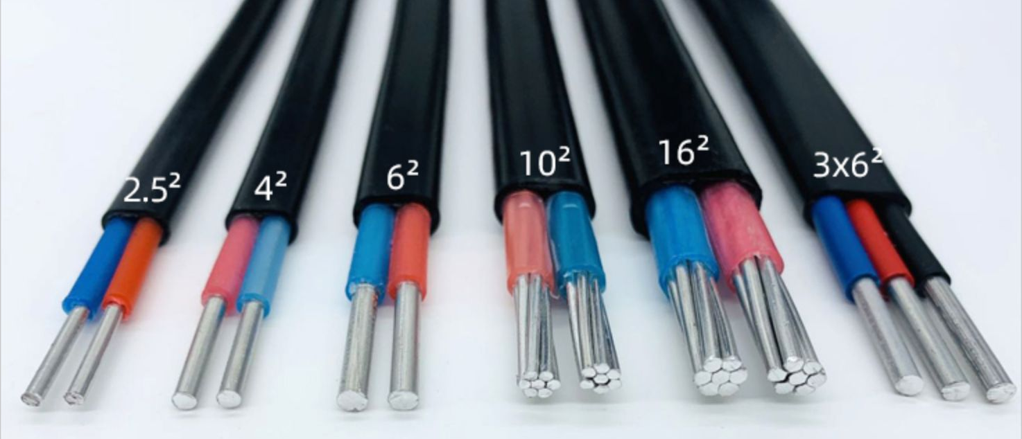 450/750V Aluminum PVC Stranded Core Flat Twin Electrical Wire in JB/T 8734.2 Standard
