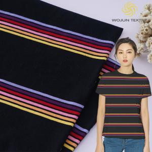 China Healthy And Skin-Friendly Wear-Resistant Pure Cotton ​Striped Material Fabric For T-Shirt wholesale