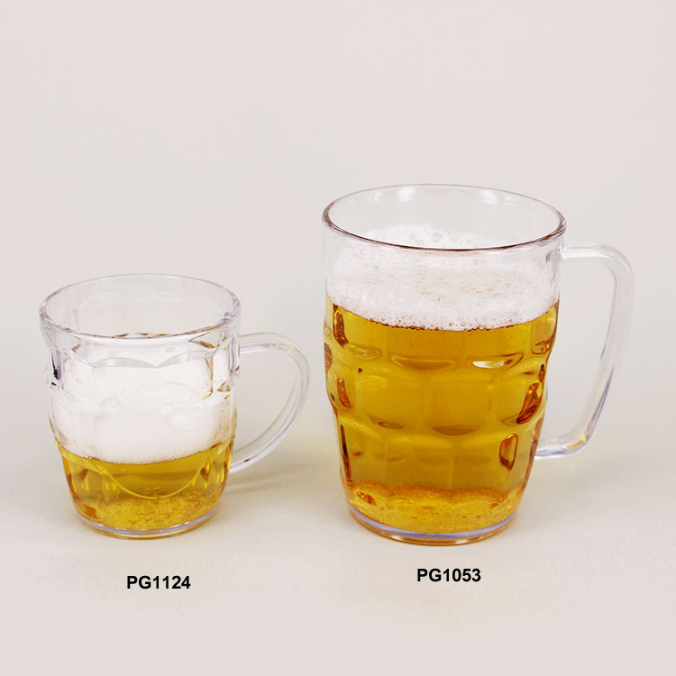Unbreakable Food Grade Plastic Beer Glasses Dishwasher Safe Acrylic Beer Mug