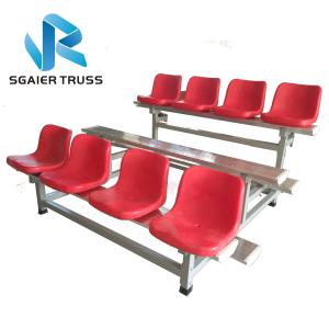 China Flexible Outdoor Aluminum Stadium Bleachers Economic 2 - 5rows Long Bench wholesale