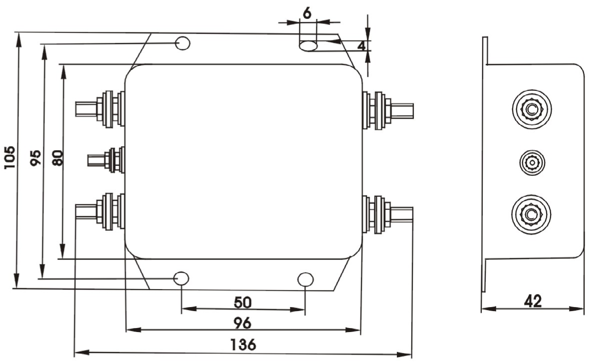 DBA7 150A 200A motor driver emi filter EMC filter 100A 150a for inverter emi filter manufacturer