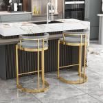 Bar Room Stools With Stainless Steel Legs Velvet / PU Seat