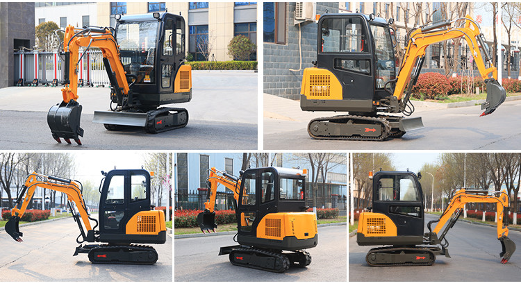 Municipal Engineering 2.5 Ton Mini Excavator 24.5kw Micro Mini Digger With Cab