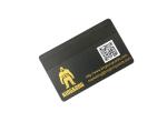 CR80 IC NFC RFID Metal Credit Card Matte Black OEM Logo