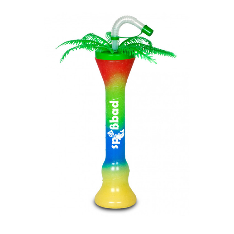 Palm Tree Party Yard Cups Drinking Bottle With Straw 0.5L