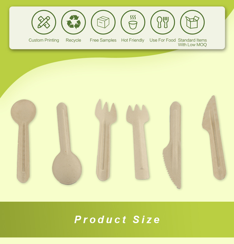 Eco Friendly Disposable 160mm Biodegradable Cutlery Set For Wedding Event