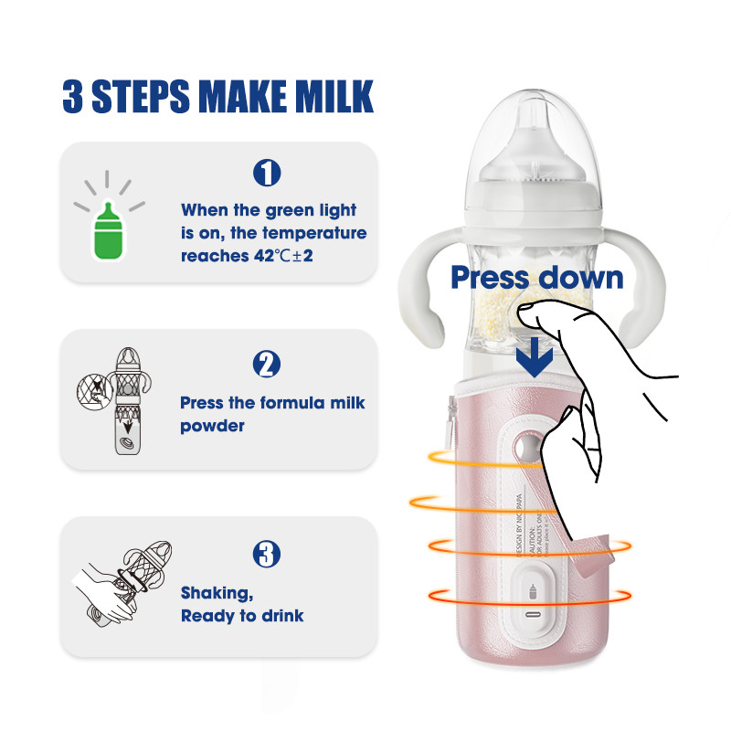 240Ml wholesale customized glass baby milk feeding bottles with warmer sleeves formula storage set Easy On The Go