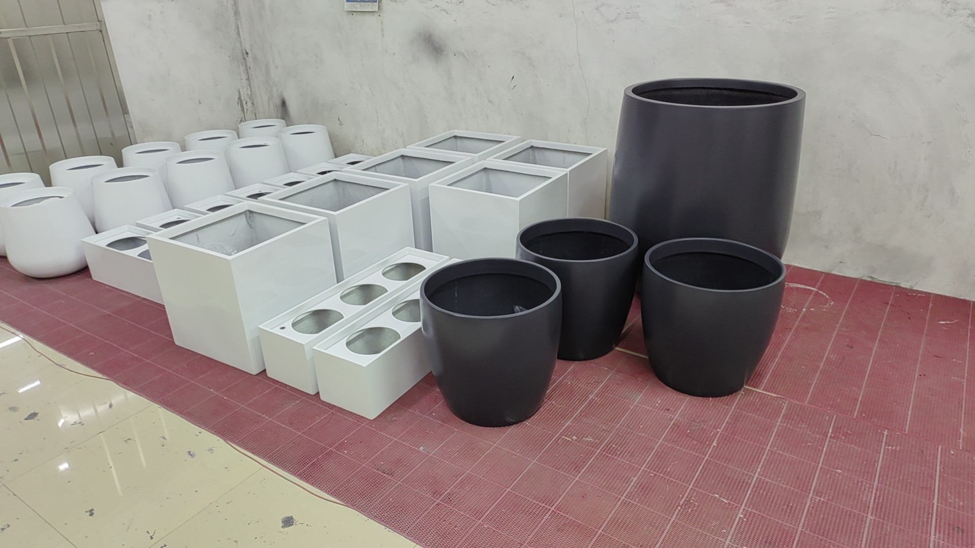 Nursery Fiberglass Resin Flower Pot Set For Succulent Garden Home Decor