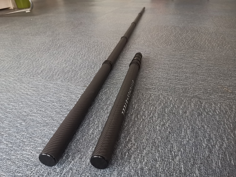 3K Carbon Fiber Telescopic Pole Rolled Wrapping CFR Nylon Clamp