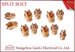 High Strength Brass Electrical Wiring Accessories / Yellow Split Bolt Connectors