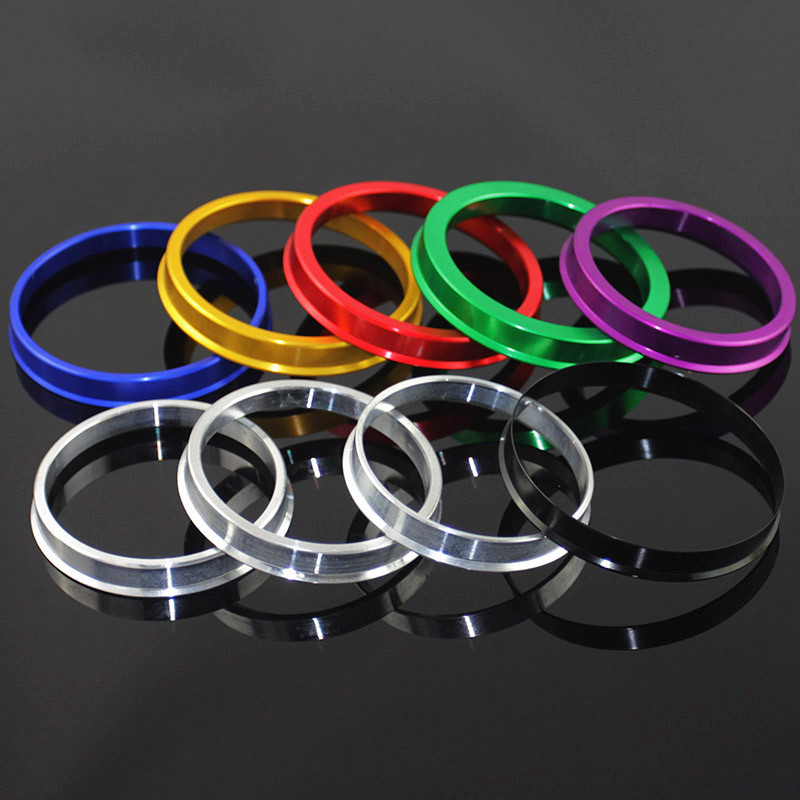 CNC Super Thin Aluminum Hub Centric Rings With Anodize Coatings OD73.0 ID67.1