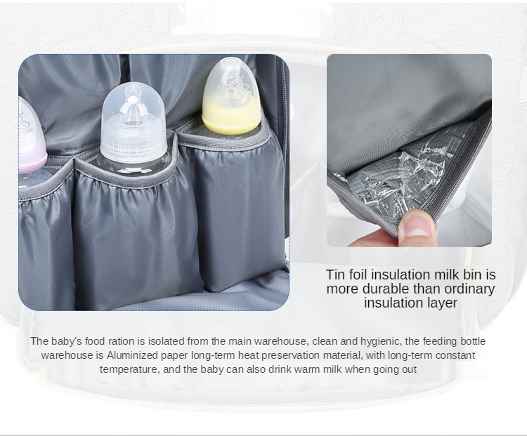 Fashion Backpack Multifunctional Foldable Mother Bag Large Capacity Mother Bag Bed