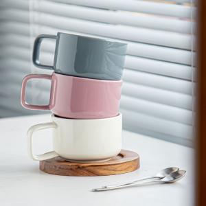 China Minimalism Nordic Coffee Cup And Saucer Set Of 12 Pieces Ceramic 250ml Porcelain Mug wholesale