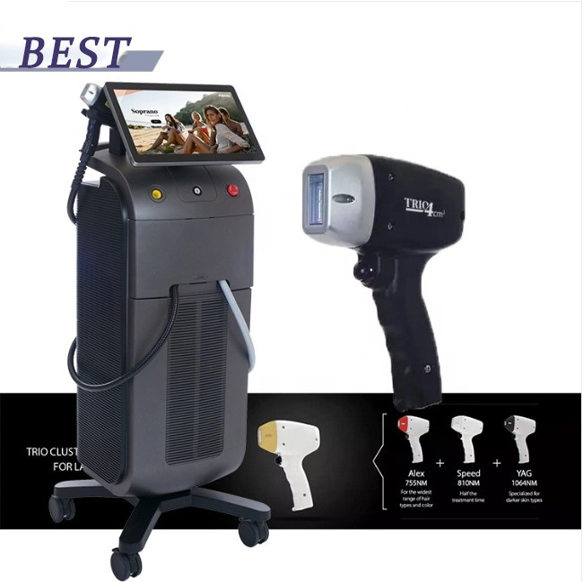 755 808 1064 Hair Removal Machine for Beauty Salon Diode Laser Hair Removal Machine