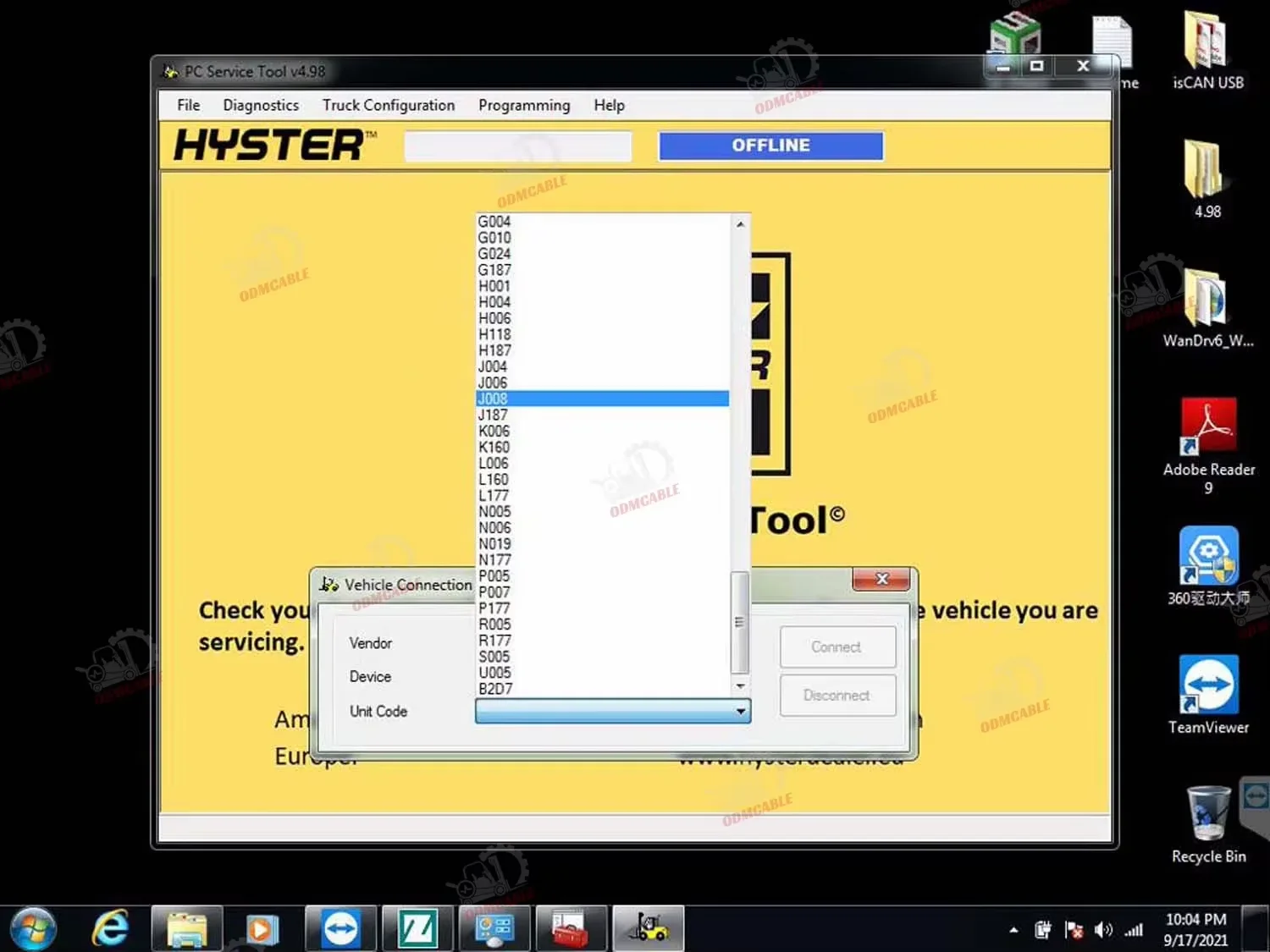 Forklift for Hyster Yale Diagnostic tool For Yale Hyster Pc Service Tool Ifak Can Usb Interface Auto Scanner