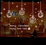 Shop Window Door Christmas Wall Stickers Kids Living Room Bedroom Decoration