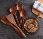 acacia Wooden Cooking Utensil Set Non Toxic Wooden Spatula For Nonstick