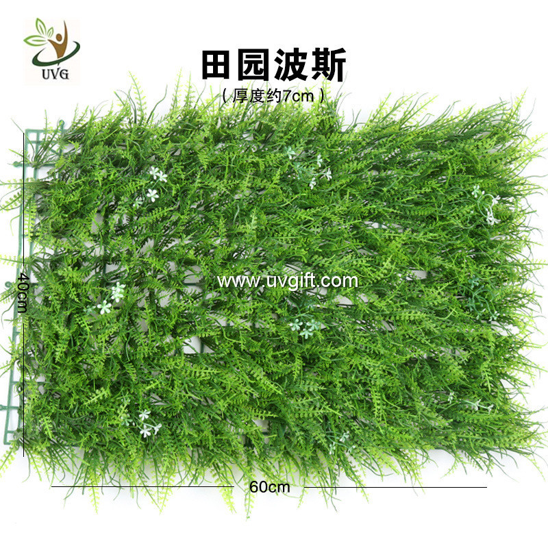 UVG garden ornament various artificial plastic grass mat for wall decoration GRS22