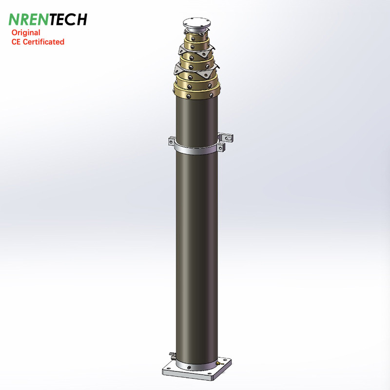 10m non-lockable pneumatic telescopic mast 70kg payloads-2m closed height