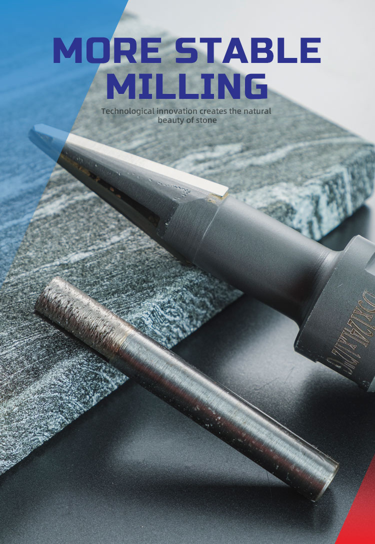 1/2 "G Connection CNC Conic Mill Bit Stone Carving Mini Grinder Bits with Tin Coating