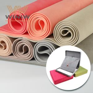 China 0.6mm Micro Vegan Suede PU Leather Ultrasuede Fabric For Show Cases wholesale
