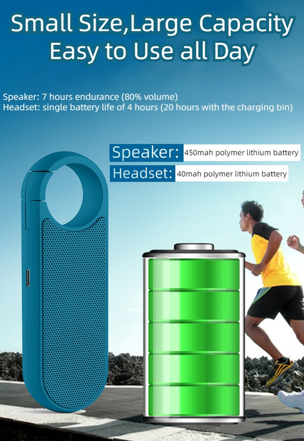 Two In One Speaker And Earphones ENC Wireless Earbuds With Charging Case