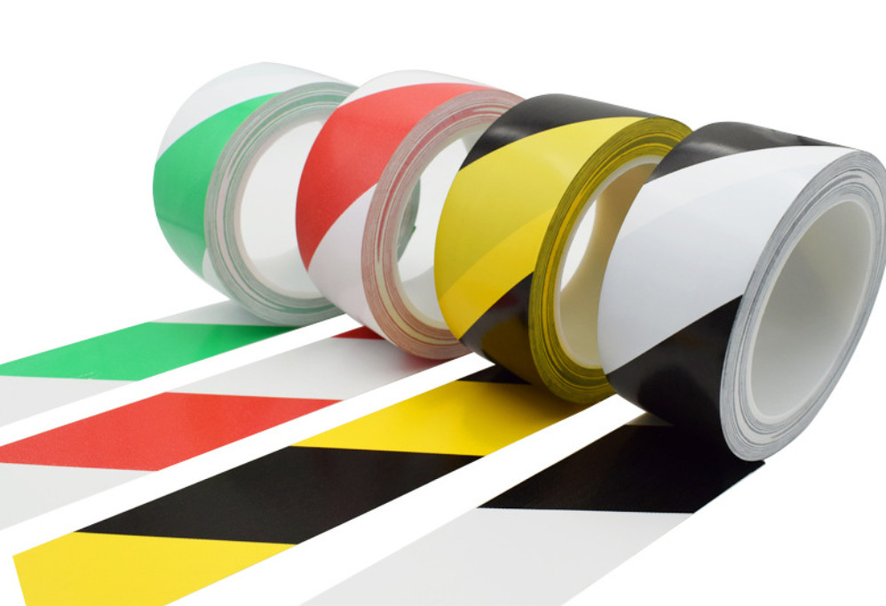 Waterproof Insulation Electrical PVC Protection Tape Green White Stripes 40mm