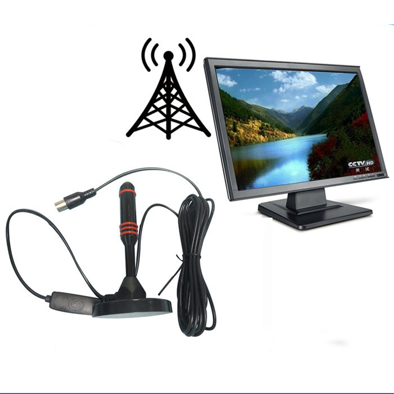 External Power Supply UHF VHF Digital TV Antenna Indoor Magnetic Base Maximum Power 50W