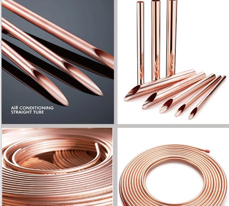 Custom Size Copper Pipe 15mm Tube 3/8&quot; Insulated Copper Pipes for Air Conditioners