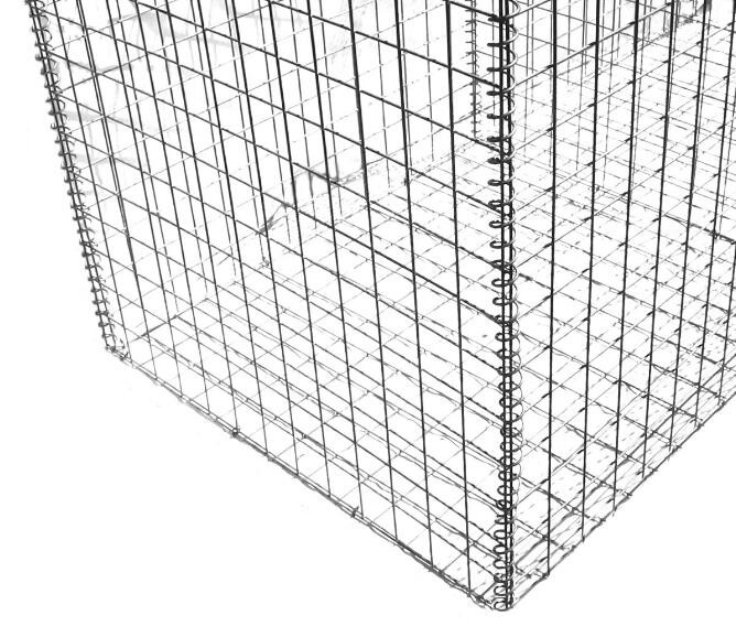Durable Welded Gabion Box , Silver Retaining Wall Cages Quick Installation
