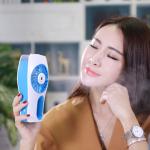 Beauty skin spray cool air fan USB rechargeable hand held mist fan