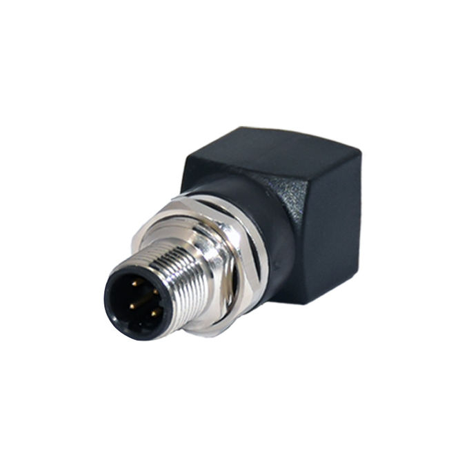 M12 A Coded Male Waterproof Connector 4pins To RJ45 Jacket Adapter Sensor