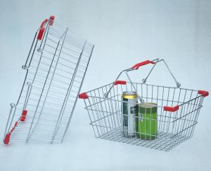China Chrome Plated Supermarket Wire Baskets Wire Shopping Basket For Grocery Store wholesale