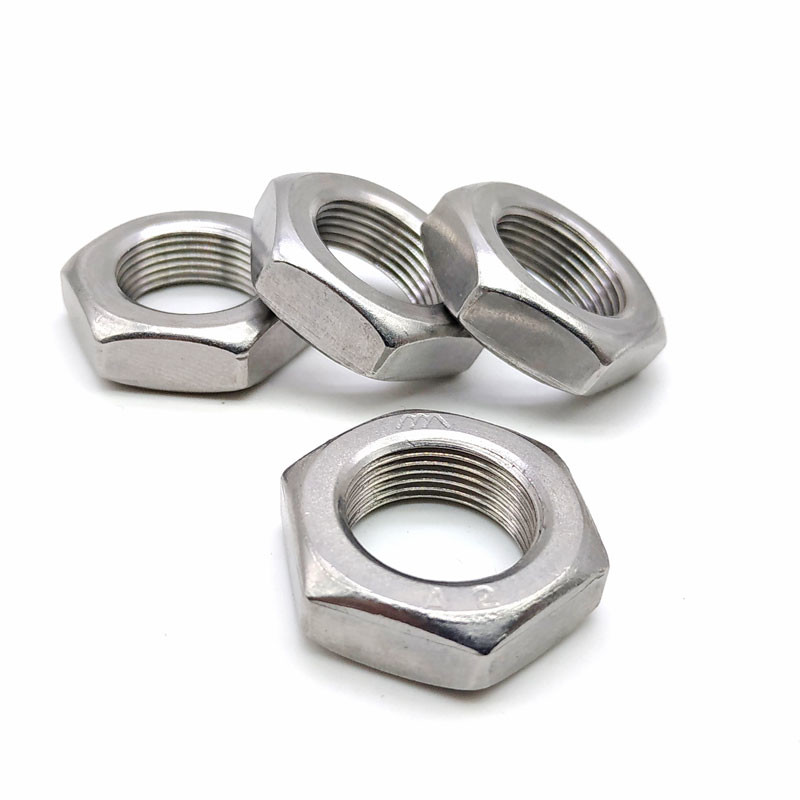 DIN439-2 M3 M6 M8 M12 M16 Stainless Steel Hex Nut Wholesale Ss Hex Jam Nut