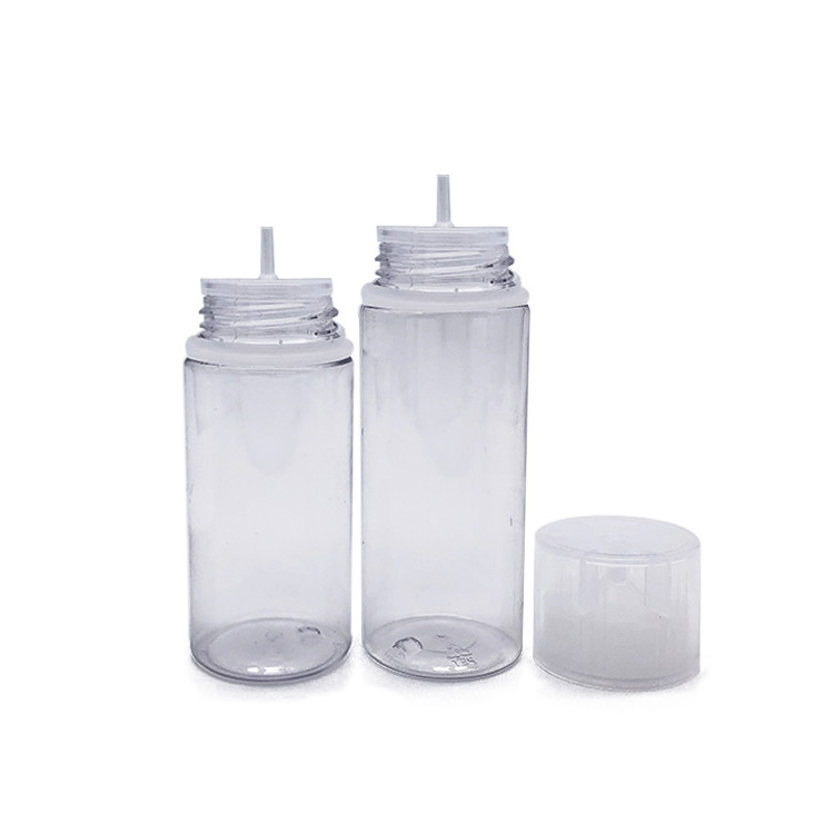 Round PET E Liquid Bottle with Childproof Screw Cap Custom Logo Various Capacities Available
