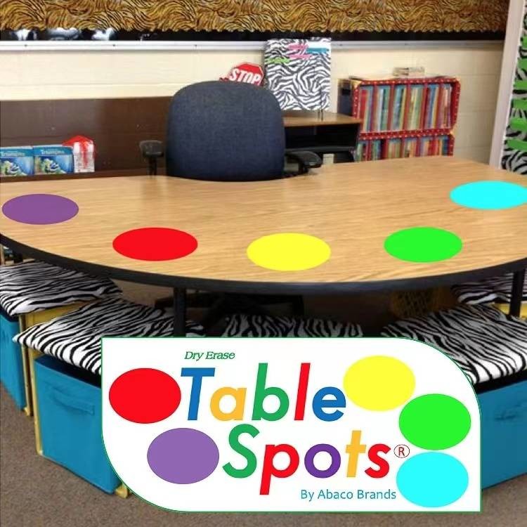 Classroom Wall Dry Erase Table Dots 4x4 Inch Eco Friendly Remove Traceless
