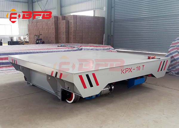 Large Table Battery Powered Carts Industrial Transfer, Flexible Motorized Transfer Trolley On Rail Roads