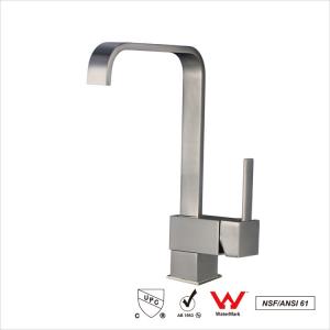 China Lead Free Brass Kitchen Faucet / Deck Mounted Single Handle Sink Tap Faucet on sale