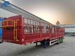 12.5m 3 Axles Fence Semi Trailer Suitable Height Easy Maintenance / Repair