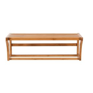 China ODM Sustainable Bamboo Towel Rail Rack Wall Mounted Shelf wholesale