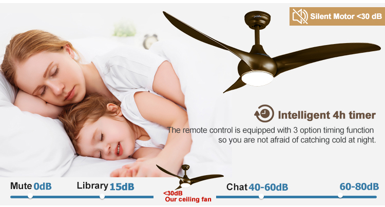 1stshine/OEM Logo Ceiling Fan Light with Remote Control and Smart APP 6 Speeds 3 Blades