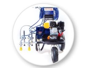 China Spray Line Marking Machine For 2-Guns Professional Stripers , Road Painting Equipment wholesale