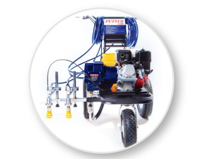 Hand-Push Airless Spray Road Parking Lot Striping Machine With Honda Engine