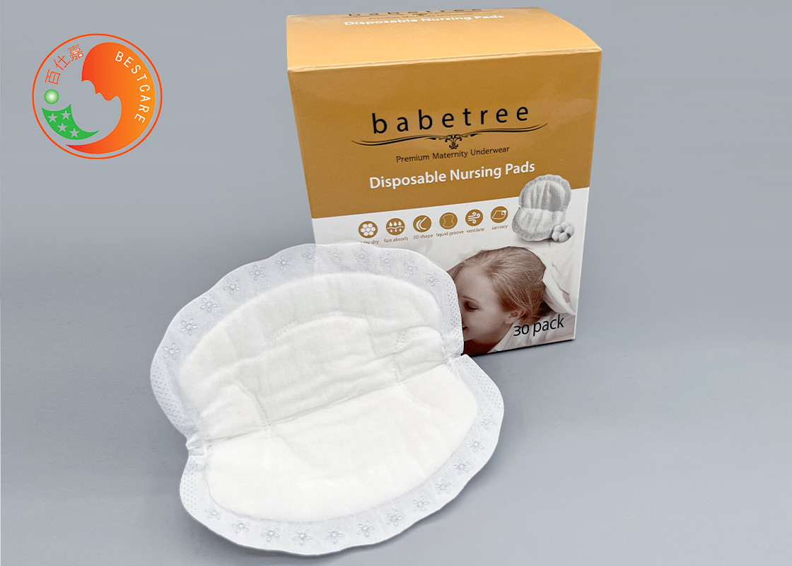 Shell Shape Disposable Bra Nursing Pads 1mm Heavy Breast Milk Lactation Dryness Custom