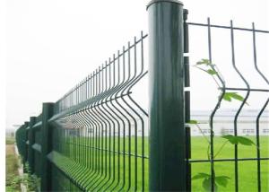 China Green Steel 3D Wire Mesh Fence Panles For Airport / Construction / Railway wholesale