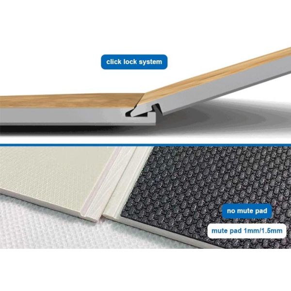 Commercial Rigid Core Vinyl Easy Installation Indoor SPC Flooring Shock Proof ISO9001