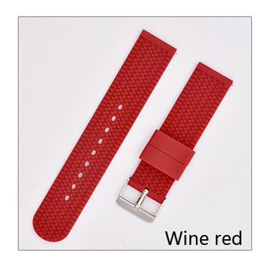 Smart Wrist Silicone Watch Strap Flat Head Anti Sweat 18mm 20mm 22mm 24mm